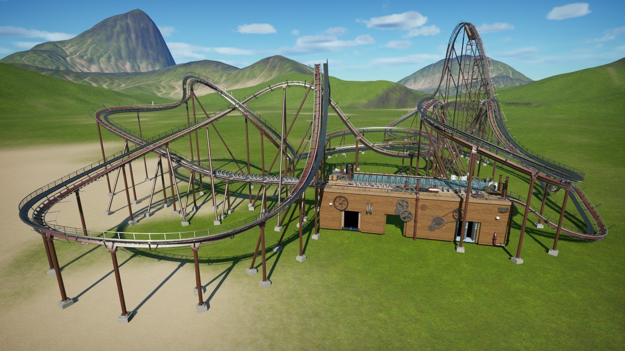 Steampunk rollercoaster The Steam Engine 3.0 Planet Coaster