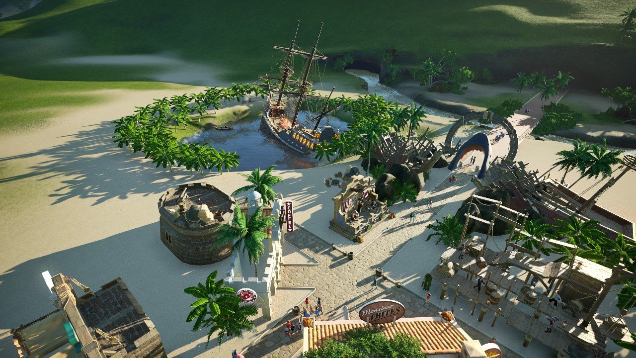 Pirate theme park Planet Coaster Console Edition mod Frontier