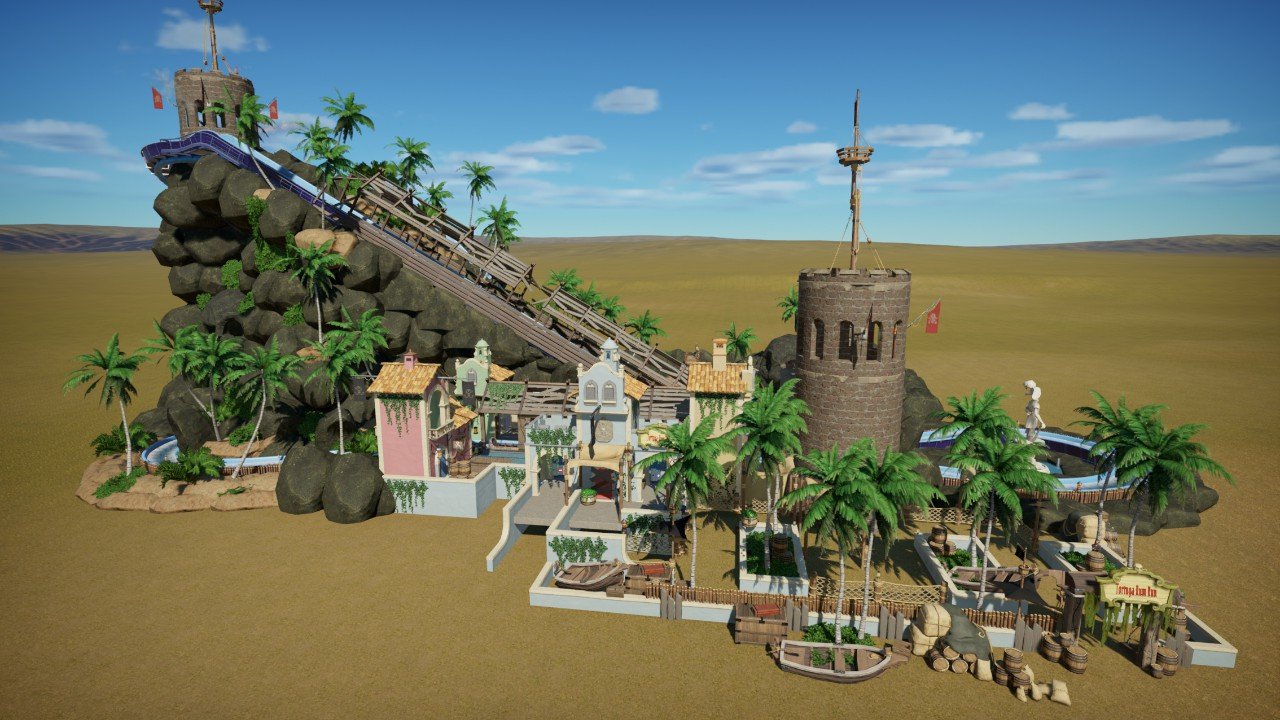 Tortuga Rum Run Log Flume Planet Coaster Console Edition mod