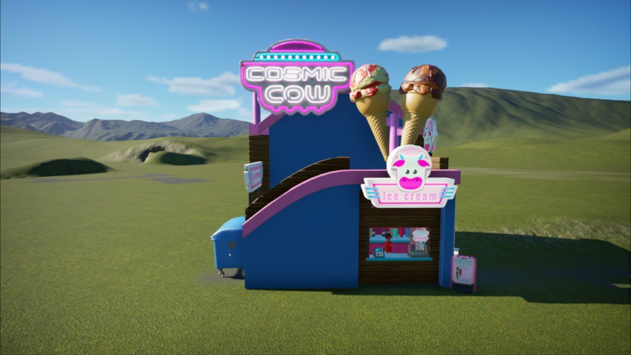 Cosmic Cow Ice Cream Right. Planet Coaster Console Edition