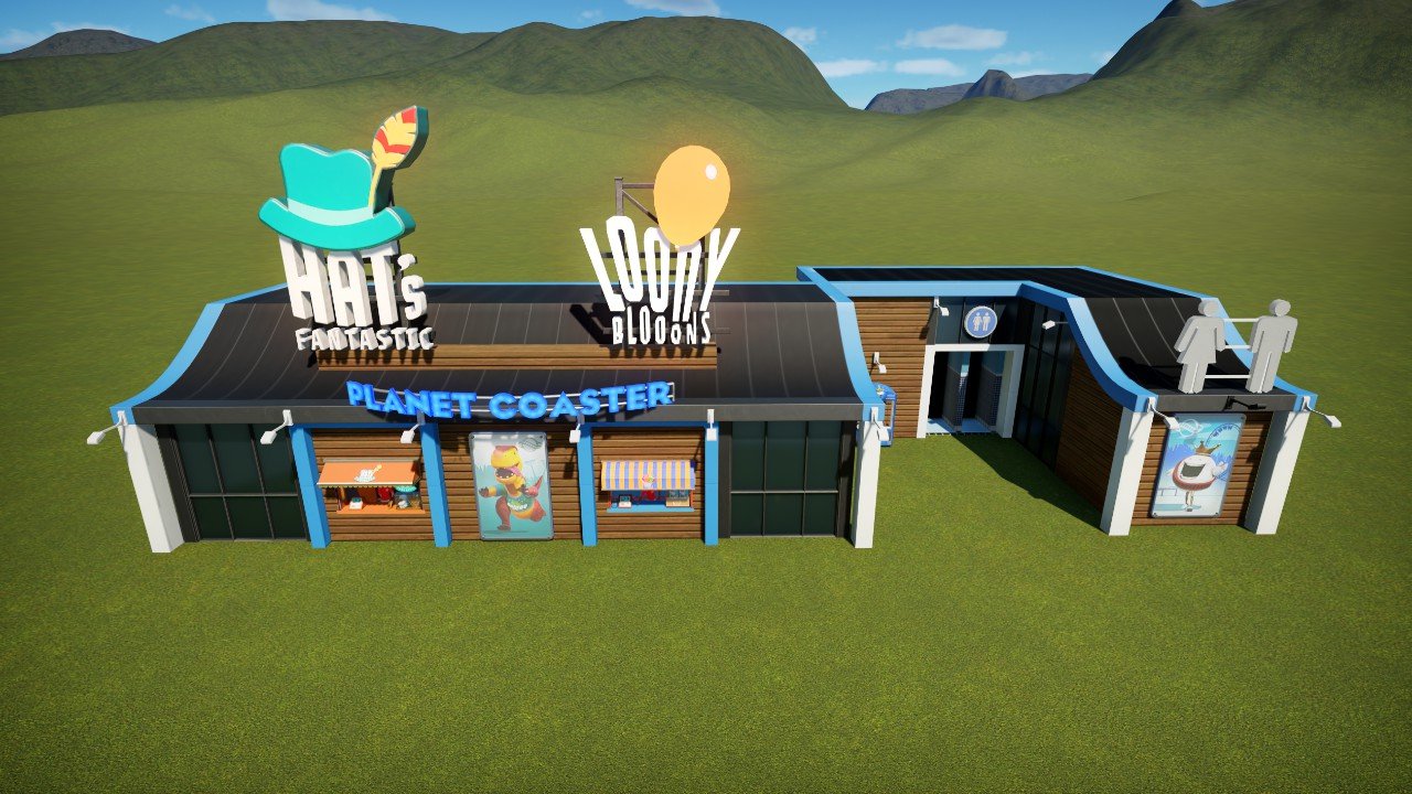 Basic Shop and toilet building Planet Coaster Console Edition