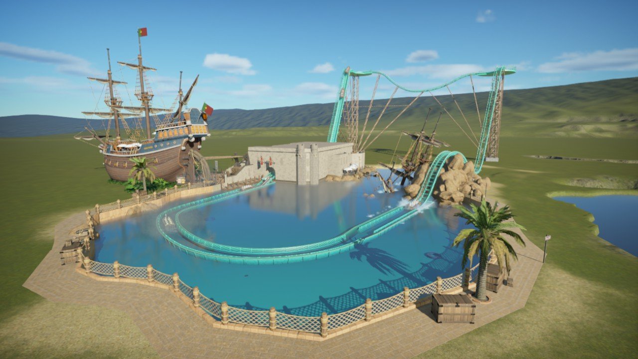 Atlantica SuperSplash Planet Coaster Console Edition mod