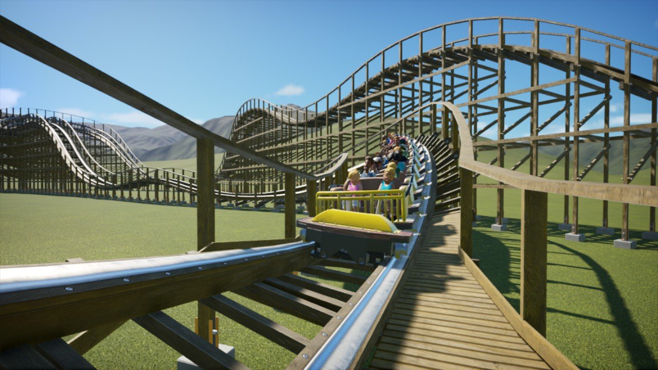 GIC Wooden Coaster out and back layout Planet Coaster Console