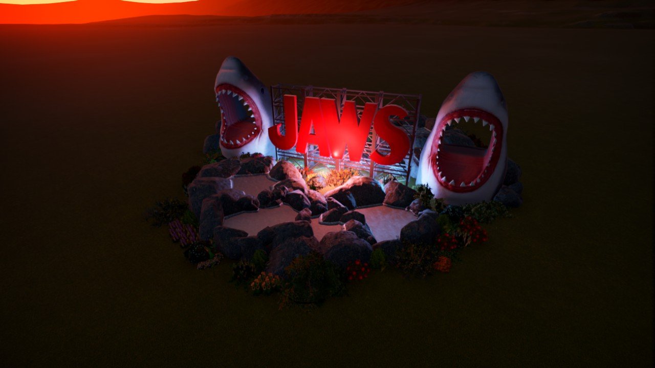 JAWS Ride sign Planet Coaster Console Edition Frontier